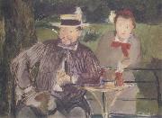 Edouard Manet Portraits d'Ernest Hoschede et de sa fille Marthe (mk40) France oil painting artist